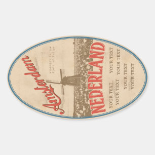 Ovale sticker Amsterdam