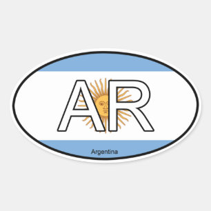 Ovale Sticker argentin Euro