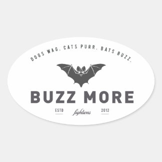 Ovale Sticker 'Buzz More'