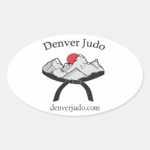 Ovale Sticker de fenêtre de Denver Judo