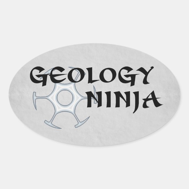 Ovale Sticker de géologie Ninja (Devant)