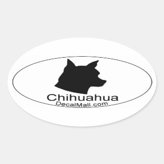 Ovale Sticker de la fenêtre automatique Chihuahua