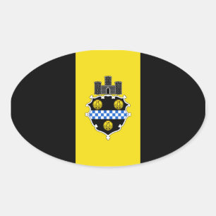 Ovale Sticker de la ville de Pittsburgh