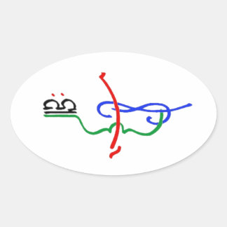 Ovale Sticker de logo Musicale