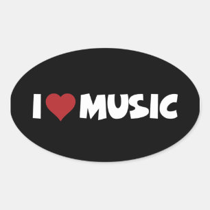 Ovale Sticker de musique I [Heart]