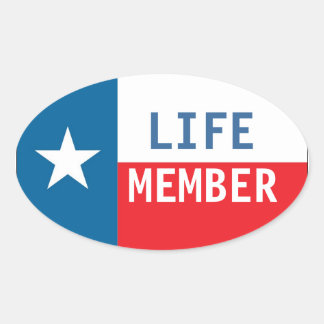 Ovale Sticker de pare-chocs rond membre Texas Life