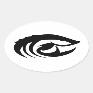 Ovale Sticker de poisson esturgeon
