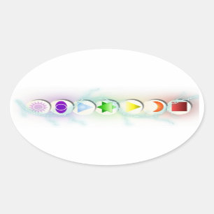 Ovale Sticker des symboles Chakra
