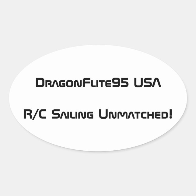 Ovale Sticker DragonFlite 95 USA (Devant)