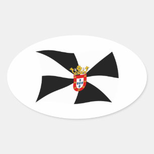 Ovale Sticker Drapeau Ceuta