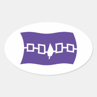 Ovale Sticker Drapeau Confederacy Iroquois