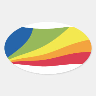 Ovale Sticker Drapeau Lingua Franca Nova