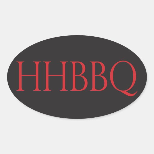 Ovale Sticker Euro Barbecue Hog Howling (Devant)