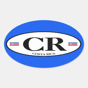 Ovale Sticker Euro Oval classique Costa Rica