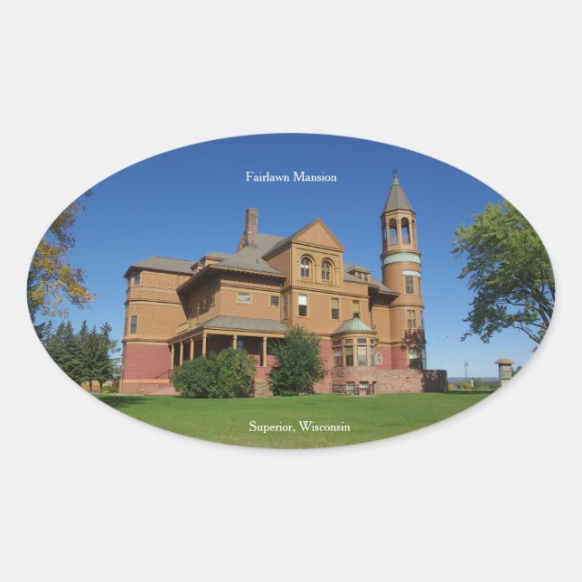 Ovale sticker Fairlawn Mansion (Devant)