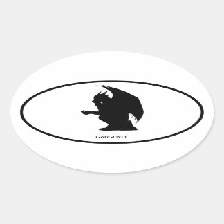 Ovale Sticker Gargoyle Oval