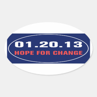 Ovale Sticker Hope for Change