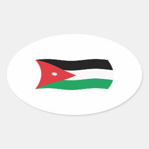 Ovale Sticker Jordan Flag