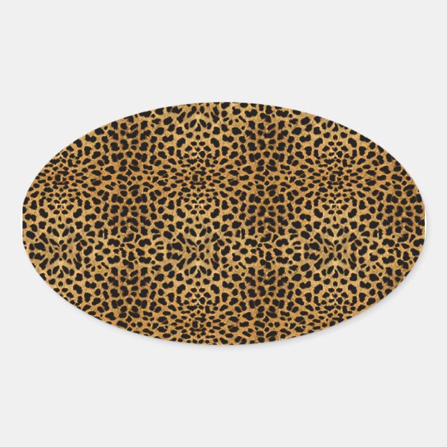Ovale Sticker Leopard Enveloppe Leopard de luxe (Devant)
