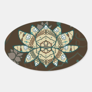 Ovale Sticker Lotus