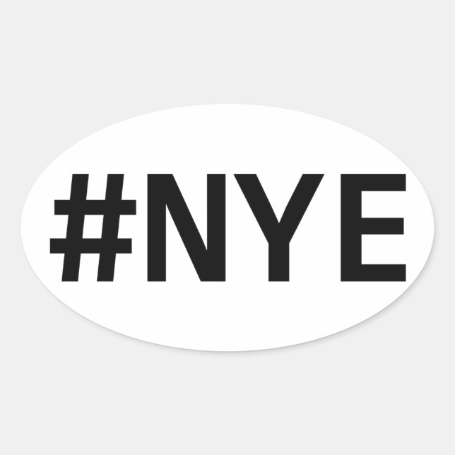 Ovale Sticker #NYE (Devant)