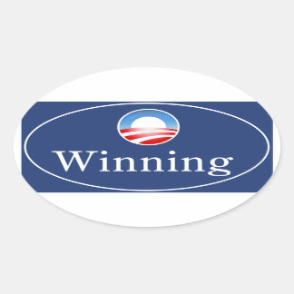 Ovale Sticker Obama