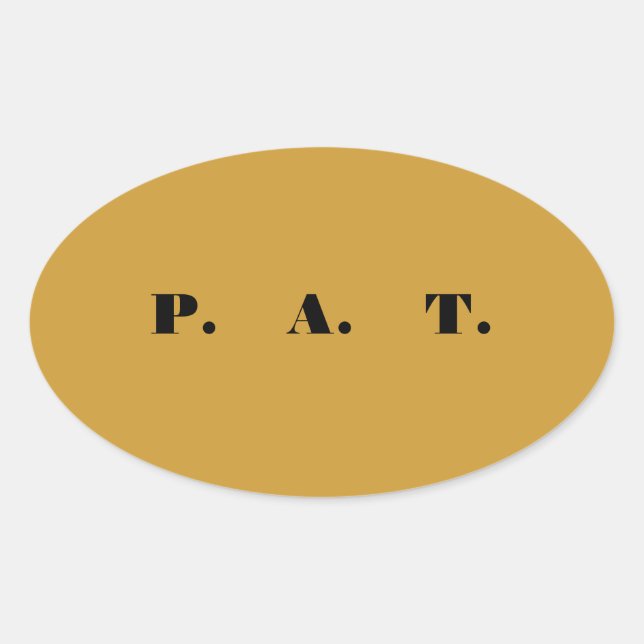 Ovale Sticker P.A.T. (Devant)