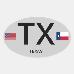 Ovale Sticker pare-chocs de style euro Texas*