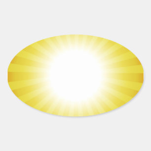 Ovale Sticker personnalisé Sunny