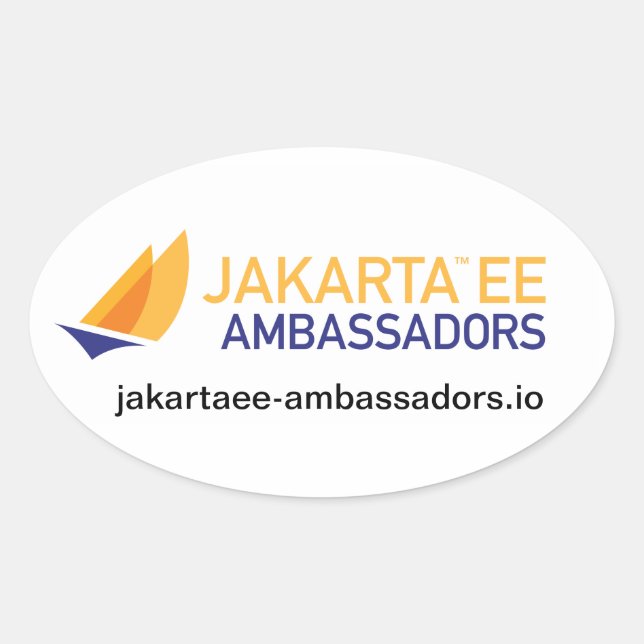 Ovale Sticker pour les ambassadeurs de Jakarta EE (Devant)
