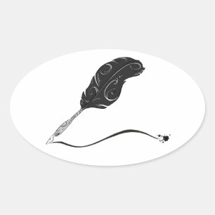 Ovale Sticker pour stylo de recouvrement