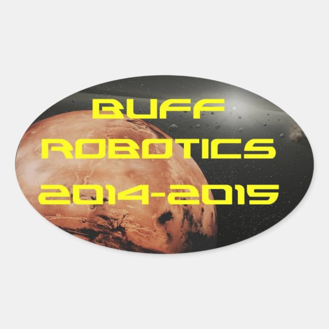 Ovale Sticker Robotique Buff (Devant)