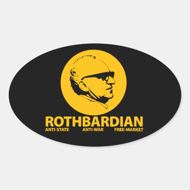 Ovale Sticker Rothbardian (Devant)