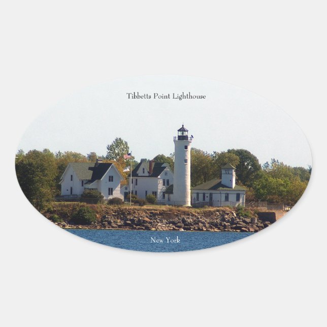 Ovale sticker Tibbetts Point Lighthouse (Devant)