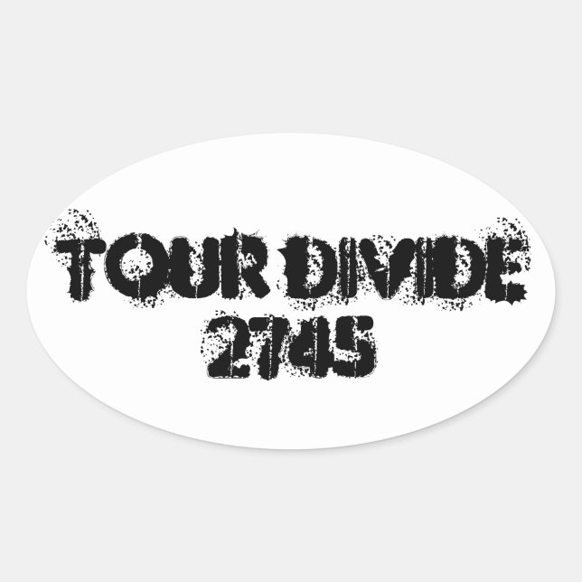 Ovale Sticker Tour Divide (Devant)