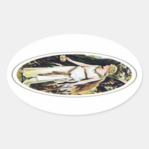 Ovale Sticker vintage