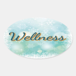 Ovale Sticker "Wellness" Pour Votre Bonne Santé.