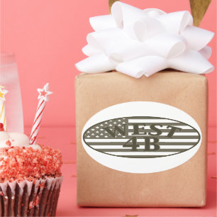 Ovale Sticker West 4B