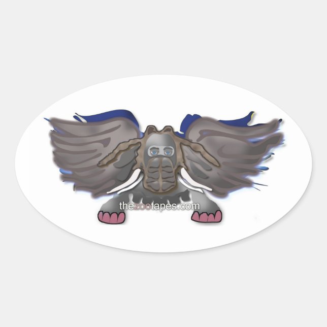 Ovale Sticker Zoo Tapes (Devant)