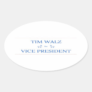 Ovale Tim Walz pour Sticker vice-président