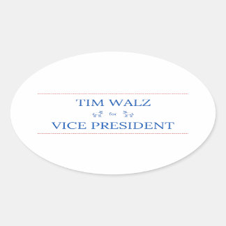 Ovale Tim Walz pour Sticker vice-président