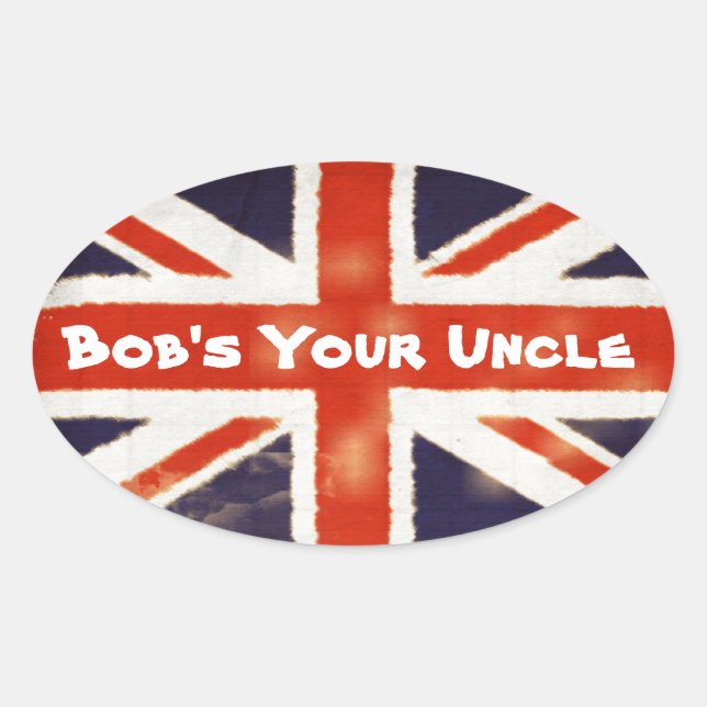 Ovale Union Jack Bobs ton oncle Oval Sticker (Devant)