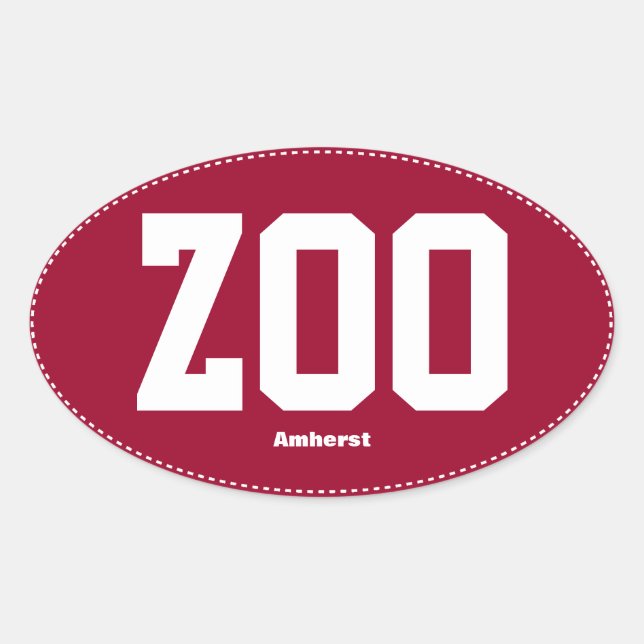 Ovale Zoo Zoomass Amherst Oval Bumper Sticker (Devant)