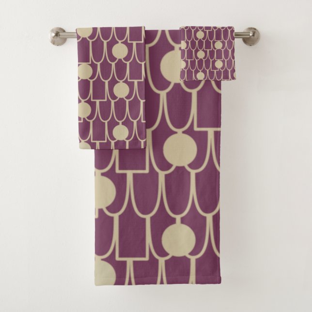 Ovals and Rectangles and Circles, Oh My!  Bath Towel Set (Insitu)