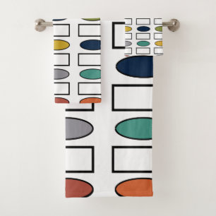 Ovals and Rectangles  Bath Towel Set