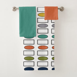 Ovals and Rectangles  Bath Towel Set