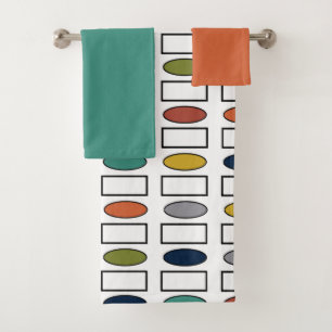 Ovals and Rectangles  Bath Towel Set