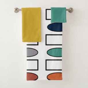 Ovals and Rectangles  Bath Towel Set