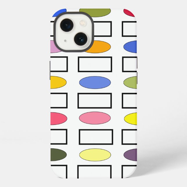 Ovals and Rectangles – Flower Garden  iPhone Case (Back)