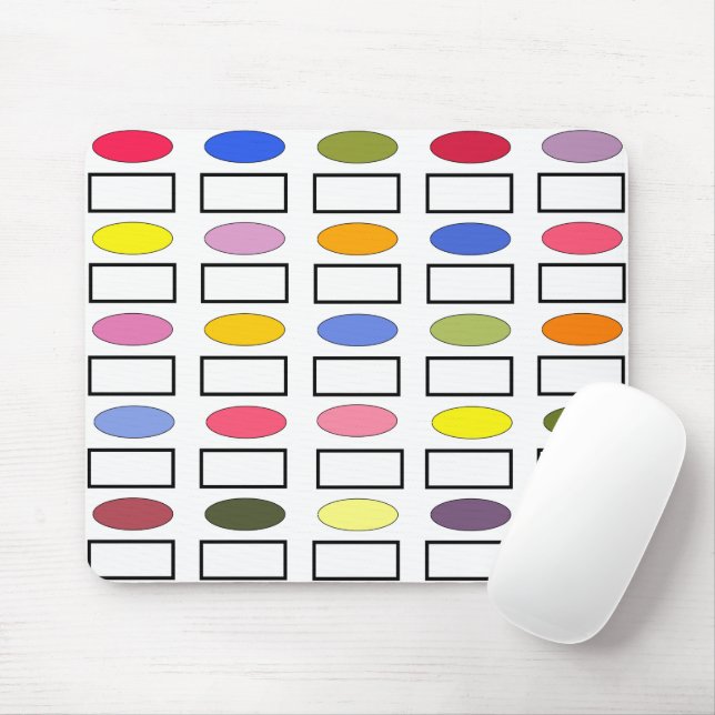 Ovals and Rectangles – Flower Garden  Mouse Pad (With Mouse)